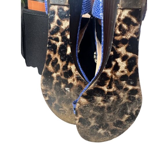 Vintage Betsey Johnson Kahluua Blue Elephant Sandals Rhinestone Elephant Ornamen - Picture 10 of 11